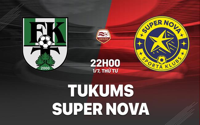 Nhận định bóng đá Tukums vs Super Nova 22h00 ngày 1/7 (VĐQG Latvia 2026)