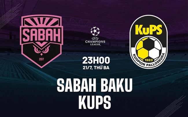 Nhận định bóng đá Sabah Baku vs KuPS 23h00 ngày 21/7 (Champions League 2026/27)