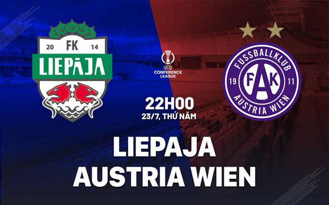 Nhận định bóng đá Liepaja vs Austria Wien 22h00 ngày 23/7 (Conference League 2026/27)