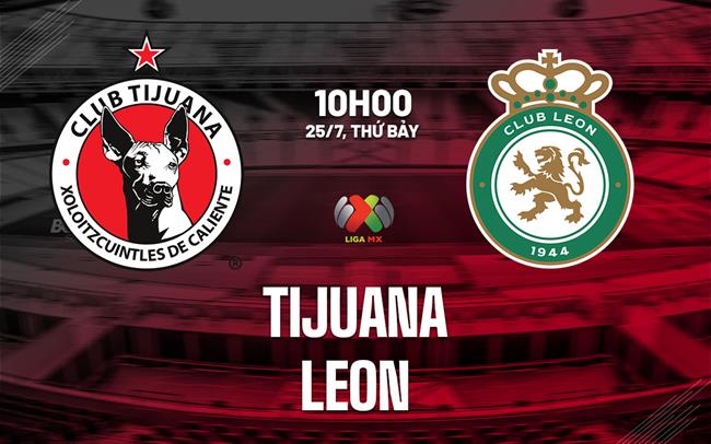 Nhận định bóng đá Tijuana vs Leon 10h00 ngày 25/7 (VĐQG Mexico 2026/27)