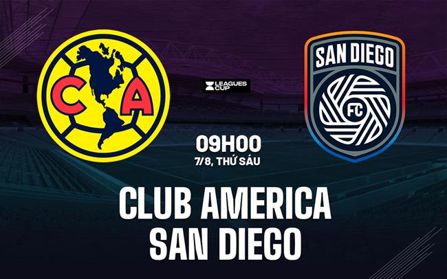 Nhận định bóng đá Club America vs San Diego 9h00 ngày 7/8 (Leagues Cup 2026)