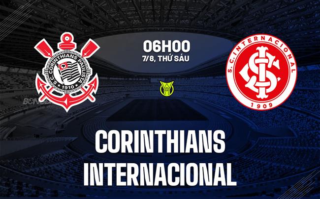 Nhận định bóng đá Corinthians vs Internacional 6h00 ngày 7/8 (Cúp QG Brazil 2026)