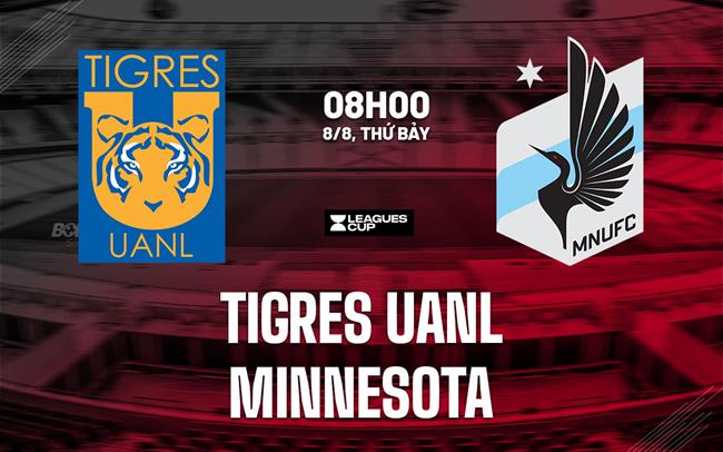 Nhận định bóng đá Tigres UANL vs Minnesota 8h00 ngày 8/8 (Leagues Cup 2026)
