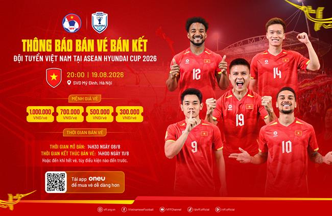 VFF thay đổi hình thức bán vé trận bán kết ASEAN Cup 2026