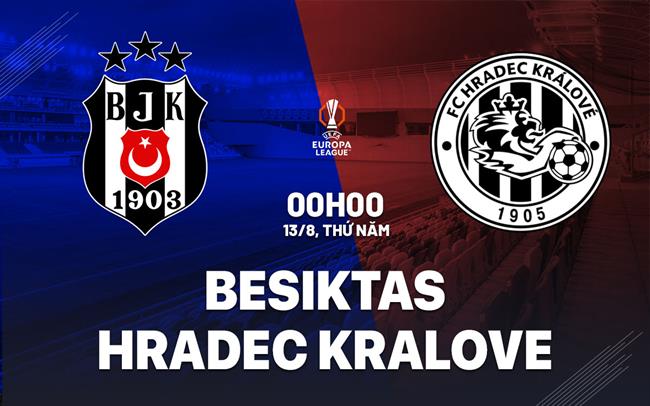 Nhận định bóng đá Besiktas vs Hradec Kralove 0h00 ngày 14/8 (Europa League 2026/27)
