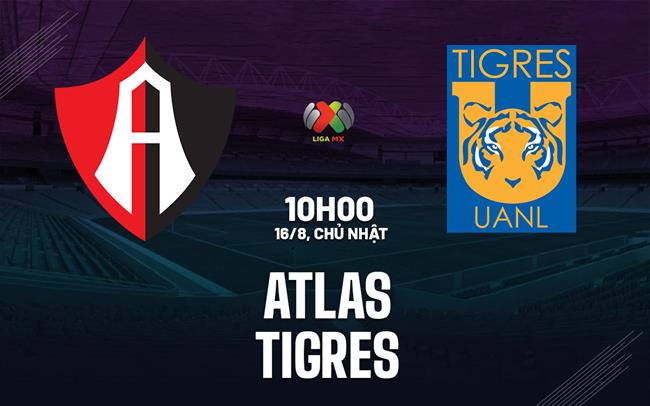 Nhận định bóng đá Atlas vs Tigres UANL 10h10 ngày 16/8 (VĐQG Mexico 2026/27)
