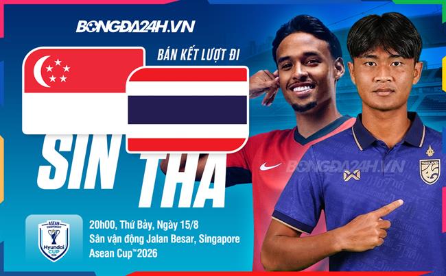 Nhận định Singapore vs Thái Lan (20h00 ngày 15/8): Chủ nhà quyết phá dớp