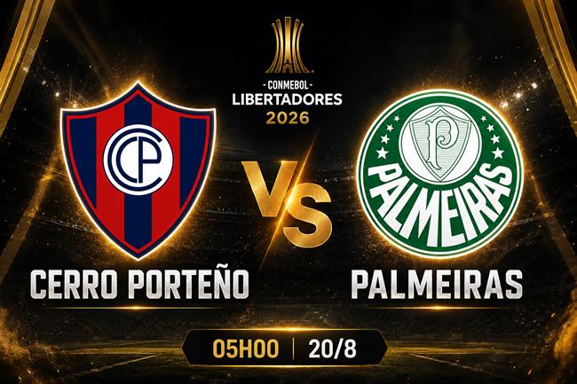 Nhận định Cerro Porteno vs Palmeiras 05h00 ngày 20/8 (Copa Libertadores 2026)