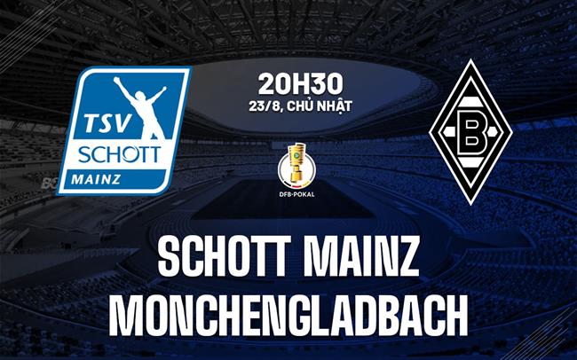 Nhận định Schott Mainz vs Monchengladbach 20h30 ngày 23/8 (Cúp QG Đức 2026/27)