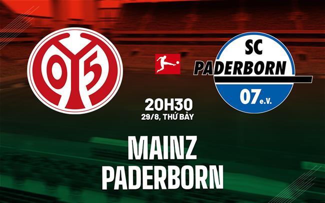 Nhận định bóng đá Mainz vs Paderborn 20h30 ngày 29/8 (Bundesliga 2026/27)