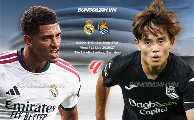Nhận định Real Madrid vs Sociedad (2h00 ngày 27/8): Tiếp đà chiến thắng