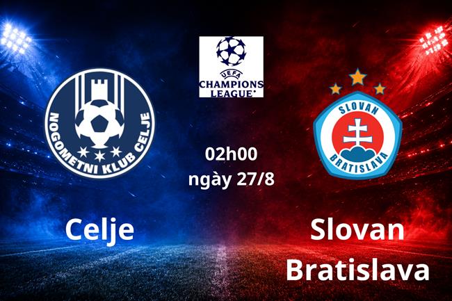 Nhận định bóng đá Celje vs Slovan Bratislava 02h00 ngày 27/8 (Champions League 2026/27)