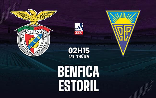 Nhận định bóng đá Benfica vs Estoril 2h15 ngày 1/9 (VĐQG Bồ Đào Nha 2026/27)