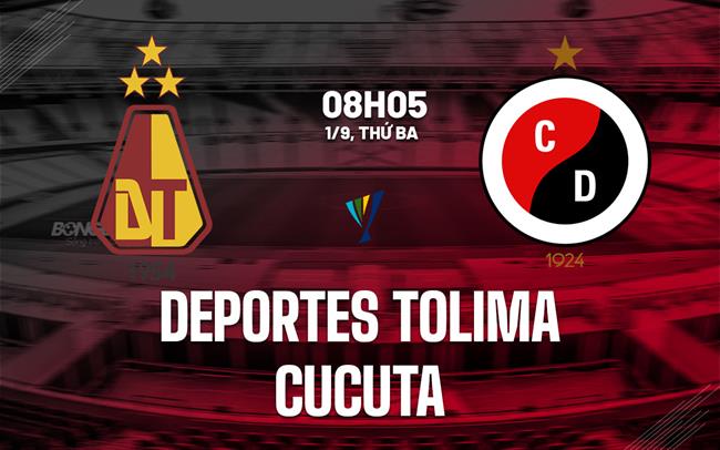 Nhận định bóng đá Deportes Tolima vs Cucuta 8h05 ngày 1/9 (VĐQG Colombia 2026)