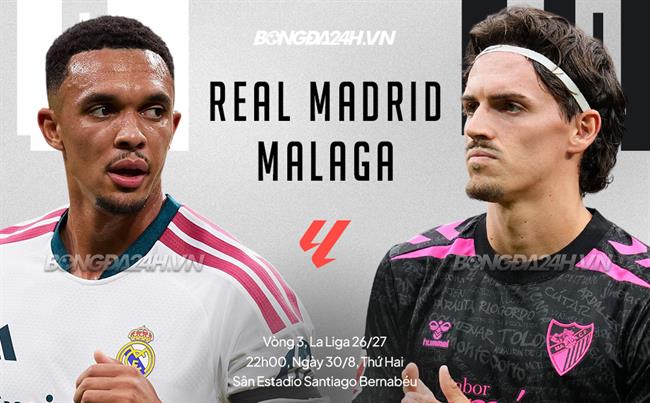 Nhận định Real Madrid vs Malaga (22h00 ngày 30/8): Đẳng cấp chênh lệch