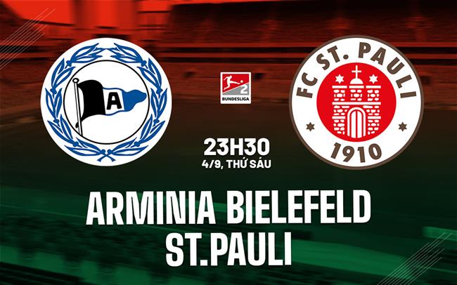 Nhận định bóng đá Arminia Bielefeld vs St.Pauli 23h30 ngày 4/9 (Hạng 2 Đức 2026/27)