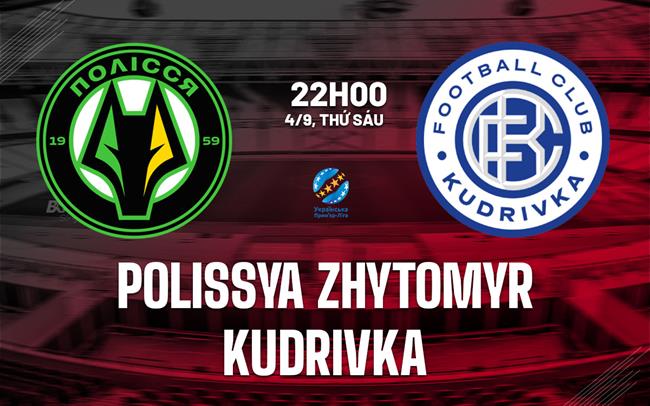 Nhận định bóng đá Polissya Zhytomyr vs Kudrivka 22h00 ngày 4/9 (VĐQG Ukraine 2026/27)