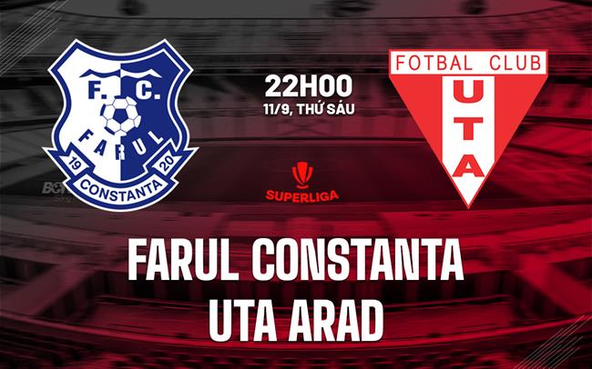 Nhận định bóng đá Farul Constanta vs UTA Arad 22h00 ngày 11/9 (VĐQG Romania 2026/27)