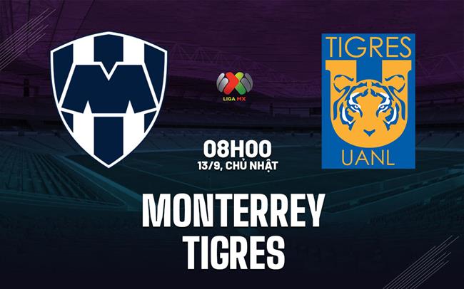 Nhận định bóng đá Monterrey vs Tigres 8h00 ngày 13/9 (VĐQG Mexico 2026/27)