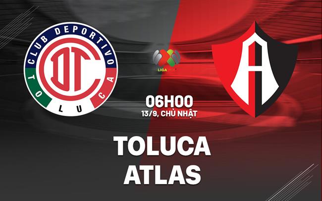 Nhận định bóng đá Deportivo Toluca vs Atlas 6h00 ngày 13/9 (VĐQG Mexico 2026/27)