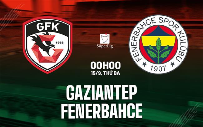 Nhận định bóng đá Gaziantep vs Fenerbahce 0h00 ngày 15/9 (VĐQG Thổ Nhĩ Kỳ 2026/27)