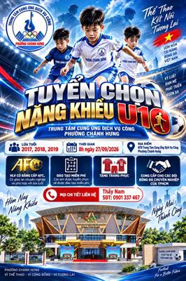 Phường Chánh Hưng (TP HCM) tuyển sinh lớp năng khiếu futsal