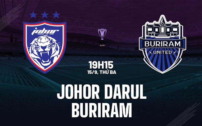 Nhận định bóng đá Johor Darul vs Buriram 19h15 ngày 15/9 (AFC Champions League Elite 2026/27)