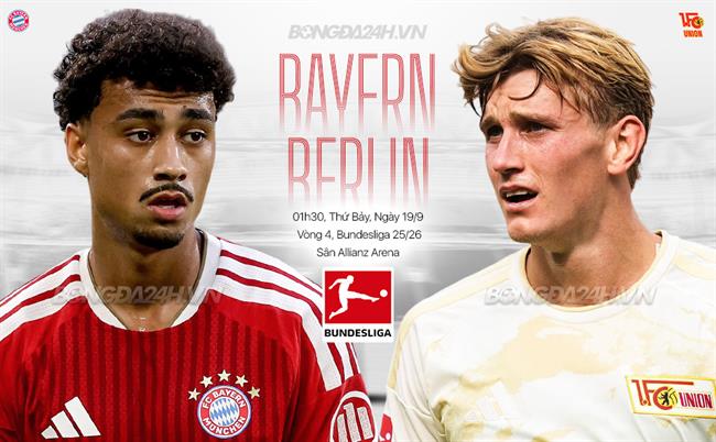 Nhận định Bayern Munich vs Union Berlin (01h30 ngày 19/9): Thử thách cực đại