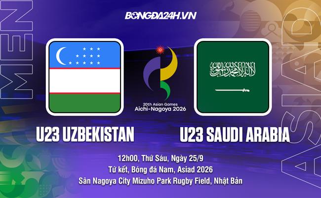 Nhận định bóng đá U23 Uzbekistan vs U23 Saudi Arabia 12h00 ngày 25/9 (ASIAD 2026)