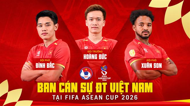 Hoàng Đức thay Quang Hải giữ băng thủ quân ĐT Việt Nam ở FIFA ASEAN Cup 2026