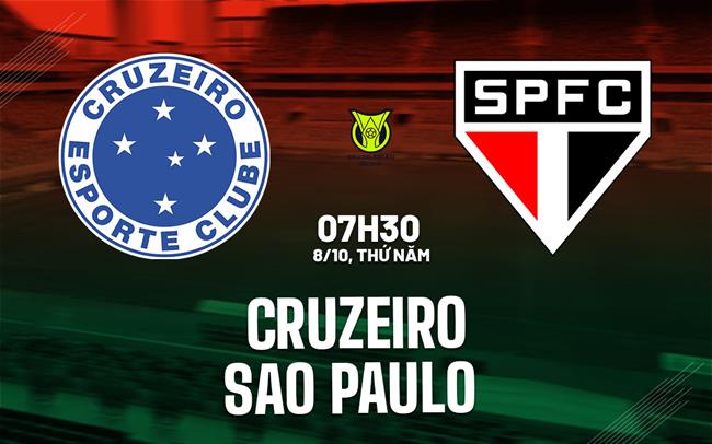 Nhận định bóng đá Cruzeiro vs Sao Paulo 7h30 ngày 8/10 (VĐQG Brazil 2026)