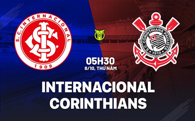 Nhận định bóng đá Internacional vs Corinthians 5h30 ngày 8/10 (VĐQG Brazil 2026)