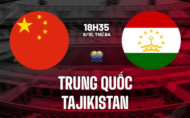 Nhận định bóng đá Trung Quốc vs Tajikistan 18h35 ngày 6/10 (Giao hữu quốc tế)
