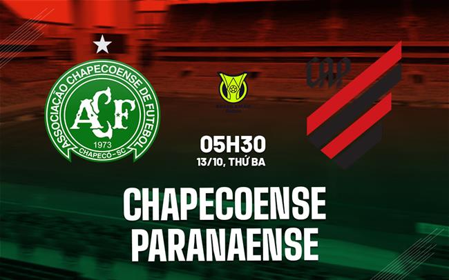 Nhận định bóng đá Chapecoense vs Paranaense 5h30 ngày 13/10 (VĐQG Brazil 2026)