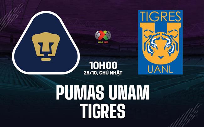 Nhận định bóng đá Pumas UNAM vs Tigres 10h00 ngày 25/10 (VĐQG Mexico 2026/27)