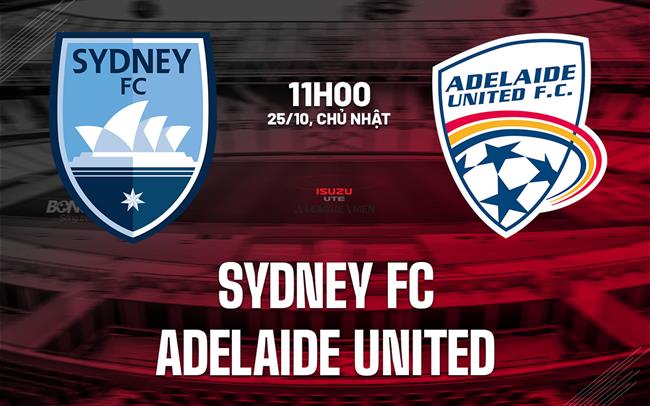 Nhận định bóng đá Sydney FC vs Adelaide United 11h00 ngày 25/10 (VĐQG Australia 2026/27)