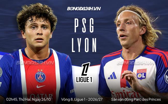 Nhận định PSG vs Lyon (2h45 ngày 26/10): Đánh chiếm ngôi đầu