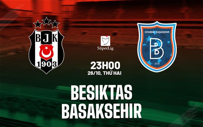 Nhận định bóng đá Besiktas vs Basaksehir 23h00 ngày 26/10 (VĐQG Thổ Nhĩ Kỳ 2026/27)