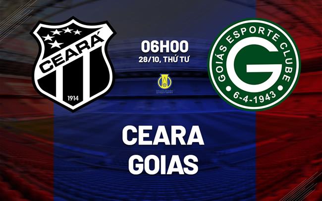 Nhận định bóng đá Ceara vs Goias 6h00 ngày 28/10 (Hạng 2 Brazil 2026)