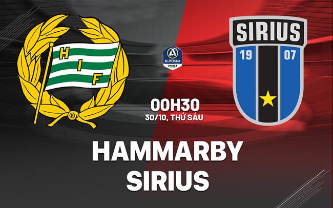 Nhận định bóng đá Hammarby vs Sirius 0h30 ngày 30/10 (VĐQG Thụy Điển 2026)