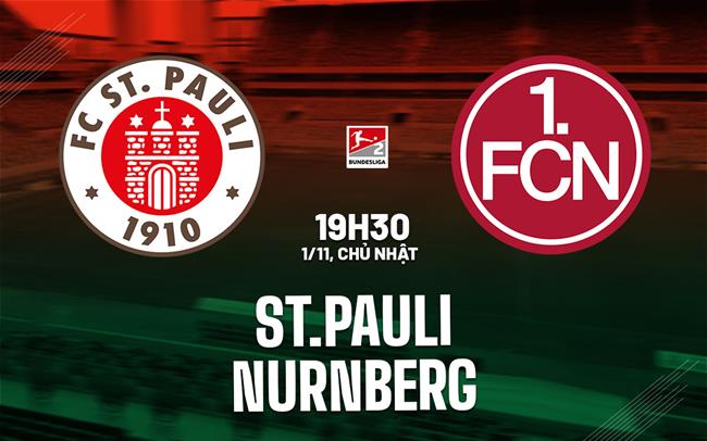 Nhận định bóng đá St.Pauli vs Nurnberg 19h30 ngày 1/11 (Hạng 2 Đức 2026/27)