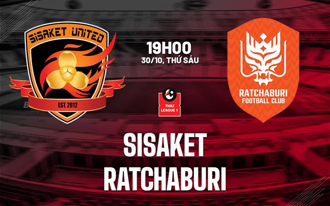 Nhận định bóng đá Sisaket vs Ratchaburi 19h00 ngày 30/10 (VĐQG Thái Lan 2026/27)