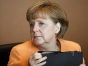 Thủ tướng Angela Merkel tới dự khán trận Đức- Hy Lạp