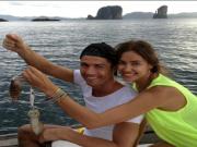 Ronaldo cùng Irina trổ tài câu cá ở Thái Lan