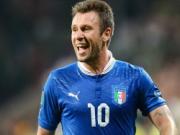 ĐT Italia triệu tập đội hình: Cassano lại bị lãng quên