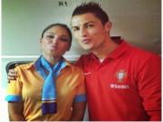 Ronaldo chu mỏ “xì-tin” bên gái lạ