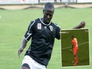 Thêm một cầu thủ ghi bàn bằng gót... mà không cần giày