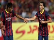 Các tiền đạo cánh Barca làm gì?