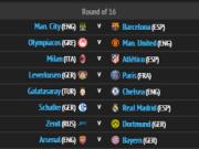 Bốc thăm vòng 1/8 Champions League: Man City chạm trán Barcelona, Arsenal tái ngộ Bayern Munich, Man Utd dễ thở