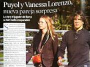 Puyol “ghi bàn” với “siêu mẫu lùn”